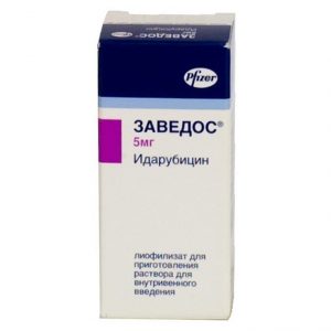 Препарат 2 - Заведос 5/10/20/25 мг Идарубицин.